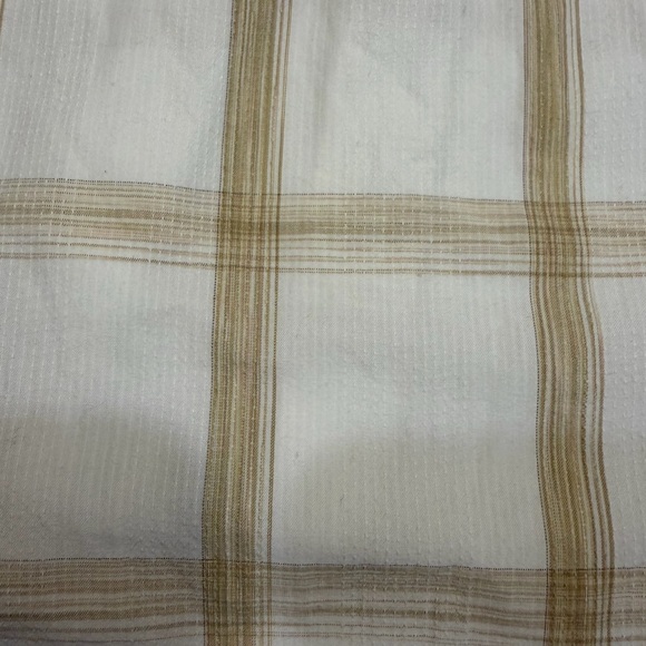 Coach Men’s Button-Down Shirt | Size Large | White Tan Plaid - Picture 8 of 8